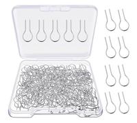 300 Pieces High Temperature Nichrome Wire Jump Rings R Shaped Nichrome Hanger Hooks for Ceramic Ornaments, Glass Projects, Porcelain，Stoneware and Fusing in Glass, with Plastic Storage Box (300)