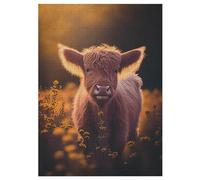 300 Pieces Jigsaw Puzzles for Adults Scottish Highland Cows Puzzle Teenagers Game Stress Reliever Difficult Challenge 42×30cm