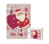 300 Pieces Jigsaw Puzzles Wooden Jigsaw Toy Family Game for Adults Teens,Christmas Santa