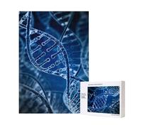 300 Pieces Jigsaw Puzzles Wooden Jigsaw Toy Family Game for Adults Teens,DNA Chain Photo Printed