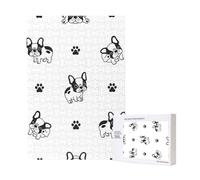 300 Pieces Jigsaw Puzzles Wooden Jigsaw Toy Family Game for Adults Teens,French Bulldog Paw