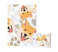 300 Pieces Jigsaw Puzzles Wooden Jigsaw Toy Family Game for Adults Teens,Shiba Inu