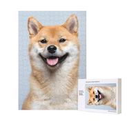 300 Pieces Jigsaw Puzzles Wooden Jigsaw Toy Family Game for Adults Teens,Smiling Shiba Inu