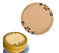 300 Pieces - Kraft Stickers Labels, Baking Canning Gift Tag Labels to Write On - 50 mm