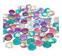 300 Pieces Of Magic Color Gradient Fish Scale Patches, Rainbow Fish Decoration, Mermaid Table Decoration, Colorful Mermaid Beads, Mermaid Jewelry