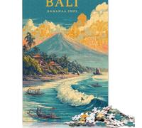 300 Pieces Puzzles for Adults Bali Paradise Creative Square Jigsaw Puzzles for Adults, Wooden Puzzles Home Decoration Jigsaw Puzzles 300pcs (40x28cm)