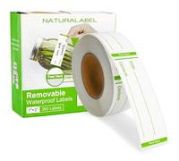 300 Pieces Removable Food Storage Self-Adhesive Sticker 1 x 3 Inch Refrigerator Freezer Storage Classification Labels (Green)