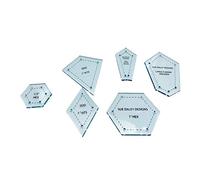 300 Pieces Sew Easy Mini Patchwork Quilting Templates 6 Shapes Ruler Stencils