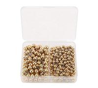 300 Pieces Sewing Pins Round Pearl Head Pin Straight Quilting Pins Marking Practical Tool for Dressmaking Jewelry Components Flower Decoration(Gold)