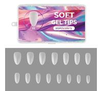 300 Pieces Short Matte Nails Tips Full Covers Pre Shaped Acrylic Artificial Nails For Salon Or Home Use Multi Size Nail Tips