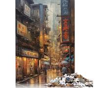 300 Pieces Tokyo Urban Energy Japan Puzzle for Adults Wood Puzzles Wooden Puzzles Learning Educational Puzzle 1000pcs (75x50cm)