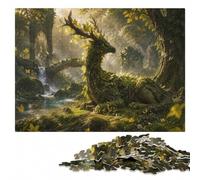 300 Pieces Wooden Jigsaw Puzzle for Adults, Guardian of the Sacred Grove | Jigsaw Puzzle Gift: visible image details for section-by-section building over several sessions.