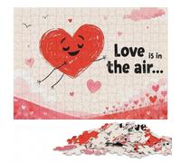 300 Pieces Wooden Jigsaw Puzzle for Adults, Love in the air with you | For puzzle fans: Jigsaw Puzzle - gift for puzzle lovers with quiet evening activity.