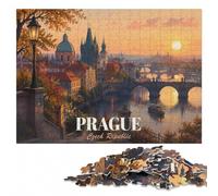 300 Pieces Wooden Jigsaw Puzzle for Adults, Prague, Czech Republic Travel | A hands-on home pastime - a simple way to organise the image in spare time.