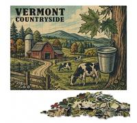 300 Pieces Wooden Jigsaw Puzzle for Adults, Vermont Countryside Farm Scene | Jigsaw Puzzle Gift - visual matching for a more organised build on quiet evenings.