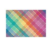 300 PiecesColorful Rainbow Multicolor Plaid Stripes Puzzles for Adults-Wooden Jigsaw Puzzle for Adults Elderly