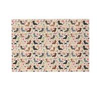 300 PiecesDachshund Floral Vintage Flowers Doxie Doxie Dachshunds Cute Puzzles for Adults-Wooden Jigsaw Puzzle for Adults Elderly