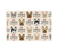 300 PiecesFrench Bulldog Seamless Pattern In Vintage Style Puzzles for Adults-Wooden Jigsaw Puzzle for Adults Elderly