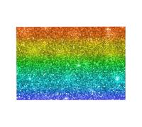 300 PiecesMulticolor Rainbow Glitter Puzzles for Adults-Wooden Jigsaw Puzzle for Adults Elderly