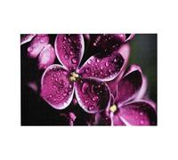 300 PiecesPurple Flowers Printed Puzzles for Adults-Wooden Jigsaw Puzzle for Adults Elderly
