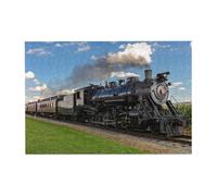 300 PiecesRetro Steam Train Puzzles for Adults-Wooden Jigsaw Puzzle for Adults Elderly