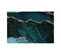 300 PiecesTeal Emerald Marble L And Scapes Puzzles for Adults-Wooden Jigsaw Puzzle for Adults Elderly