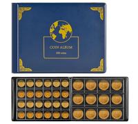 300 Pockets Coin Collection Album Holder Book for Collectors, 300 Pockets Coin Collecting Storage Albums for 20/25/ 27/30/ 38mm Coins- Blue