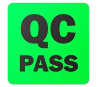 300 QC Pass Stickers, 2 x 2 Inch QC Passed Stickers Inventory Quality Control Inspection Labels Maintenance Warehouse Management Organization Labels - 1 Pack of 300