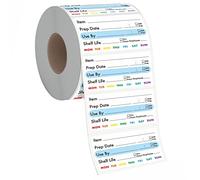 300 Removable Food Labels, Water/Oil/Tear Resistant Freezer Pantry Labels with Perforation Line No Residue Left for Food Containers Jars Kitchen Restaurant Storage Organization