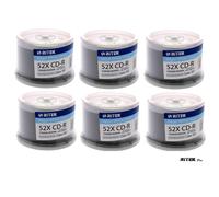 Ritek Cd-r 52x Vinyl Inkjet Printable Discs, 50 Count, Black, Compatible with CD Player, Computer Drive