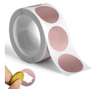 300 Rose Gold Pack Scratch Off Stickers, 1" Round Circle Scratch Off Labels, Self Adhesive Scratch Off Cards for Lottery Tickets DIY, Raffle Card Creating