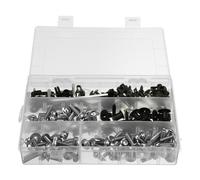 300 Sets Leather Rivets Double Cap Rivet Tubular Metal Studs with Punch Pliers