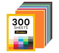 300 Sheets Colored Card Stock Thick Colored paper, Goefun 25 Colors 80lb Construction Paper Assorted Colors for Crafts & Printing