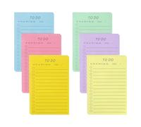 300 Sheets Colored Note Paper 6x4Inch Water Resistant Adhesive Notes Reminder on Notebook Calender Fridges Planner Lined Memos Pad for Office School