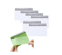 300 Sheets Lined Index Cards 6x4",6 Pads Spiral Bound Ruled Flash Cards with Two PVC Cover,Waterproof Horizontal Tearable notepad for Studying, School, Memory,Checklist (White, 4x6")