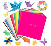 300 Sheets Origami Paper, 30 Bright Colors 20x20cm 80gsm Double-Sided Square Folding Paper for Arts, Crafts & School Projects UAP060E