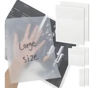 300 Sheets Transparent Sticky Notes, 3 Sizes Clear Extra Large and Small Waterproof Self-Adhesive Translucent Sticky Notes Pads for Studying, Tracing, Annotating, Taking Notes, Office, School