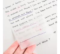 300 Sheets Transparent Sticky Notes Waterproof Self-Adhesive Memo Papers Message Reminder, Clear Stickies, Self Adhesive Removable N Times (50 Sheets/Pack) (L-6packs-2.75 * 3.74inche)