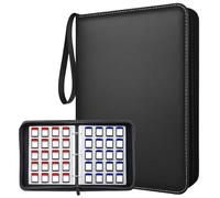 300 Slots Game Card Holder Binder for Animal Crossing ACNH Mini Cards & Amiibo Storage Organizer with Sleeves Compatible Nintendo Switch, PS Vita, SD Memory Cards, Portable Card Album Book (Black)