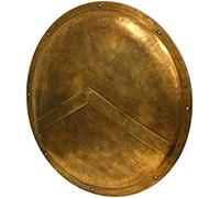 300 Spartan Shield King Leonidas 36 Inch in Diameter Costume Battle Play Halloween Office Bar Lobby Antique Brass