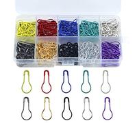 300 Stitch Markers Knitting Crochet Locking Safety Pin Metal Clips Mixed Colours, Pear Shaped,Gourd Pins,Calabash Pins, for DIY Project, Sewing, Clothing