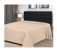 300 Thread count-100% Egyptian cotton-Beige Flat Sheet-Breathable-Hotel Quality Luxury bedding and linen- Super Soft-Plain Dyed Only Flat Sheets- King bed sheets W250cm xL280cm