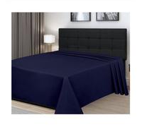 300 Thread count-100% Egyptian cotton-Navy Flat Sheet-Breathable-Hotel Quality Luxury bedding and linen- Super Soft-Plain Dyed Only Flat Sheets- King bed sheets W250cm xL280cm