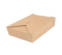 300 Units - American Microwavable Boxes 'Thepack' 1470 ml 220 + 12Pp G/M2 19.6 x 14 x 4.5 cm Natural Corrugated Cardboard Nano-Micro