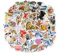300+ Waterproof Animal Stickers for Water Bottle Laptop, Cat Dog Tropical Rainforest Animals Vinyl Sticker for Kids Teens Adults