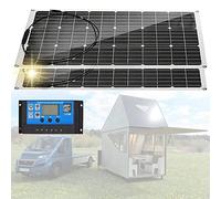 300 Watt 18 Volt Solar Panel, Monocrystalline Solar Panel Starter Kit with 40A Solar Controller, High Efficiency Monocrystalline PV Module for Home, Camping, Boat, Caravan, RV