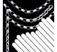 300 White Paper Chain Strips for Crafting. No Glue or Tape Needed. Kid Friendly & Family Fun. Can Write Messages on the Strips. Yields Over 50 Feet of Paper Chains for Party or Classroom Decorations