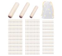 300 Wooden Pins, 1 Piece Of Storage Bag, Furniture Cork, Woodworking Tool Cork, Diy Handicraft Accessories, Groove Round Cork