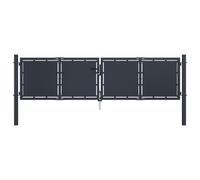 (300 x 100 cm) vidaXL Garden Gate Steel Anthracite Outdoor Fence Doors Patio Gate Multi Sizes