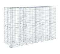 (300 x 100 x 200 cm) vidaXL Gabion Basket with Cover Gabion Raised Bed Gabion Cage Galvanised Iron